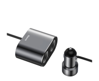 BASEUS Rozdzielacz zapalniczki samochodowej 2xUSB 3,1A 100W czarny - 1348217 - zdjęcie 1